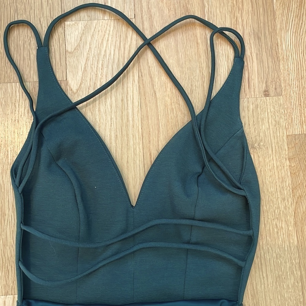 Lulus Forest Green Backless Skater Dress - Picture 4 of 10